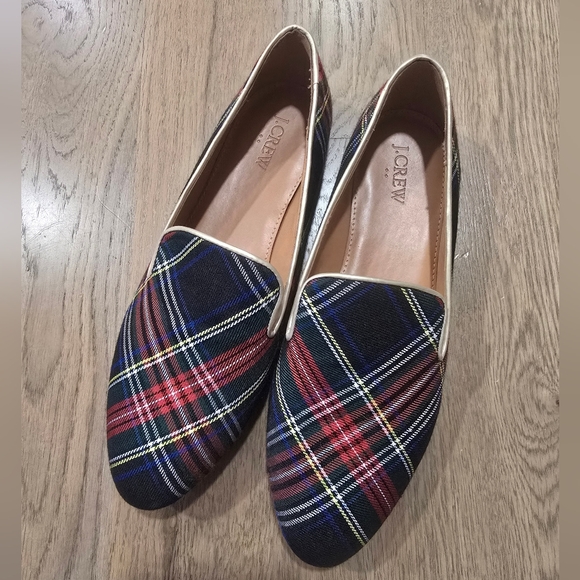J. Crew Shoes - J.Crew Women Stewart Tartan Plaid Slippers Size 10
